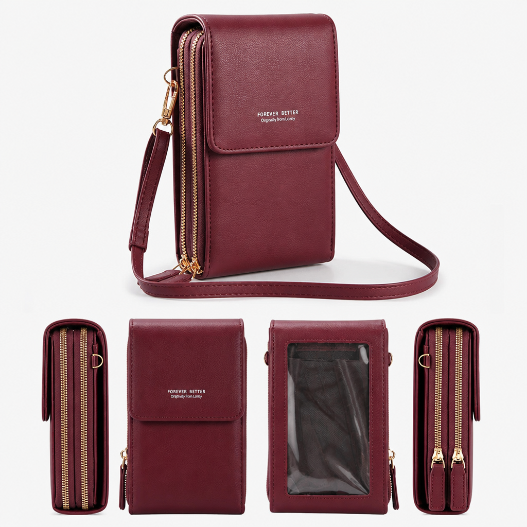 VividGuard™ – Touch-Free Crossbody Phone Bag with RFID Shielding
