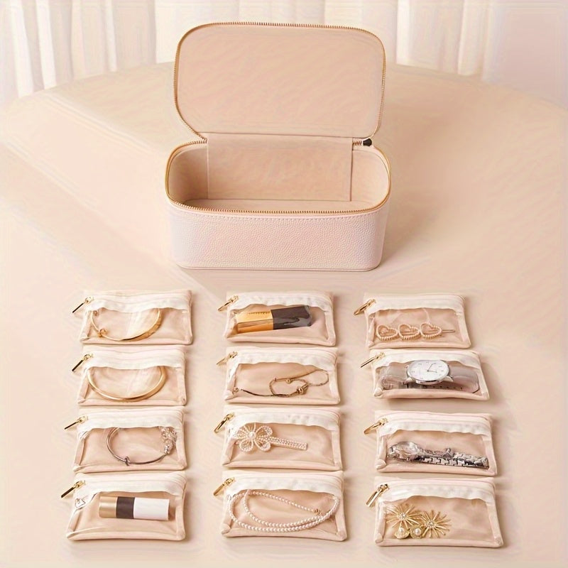 Jewelry Organizer Case | Velvet Pouch Detachable | Window Display | TravelGlam