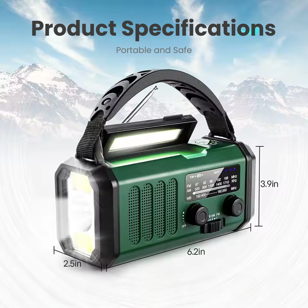 Essential Survival Radio – Hand-Crank & Solar Powered