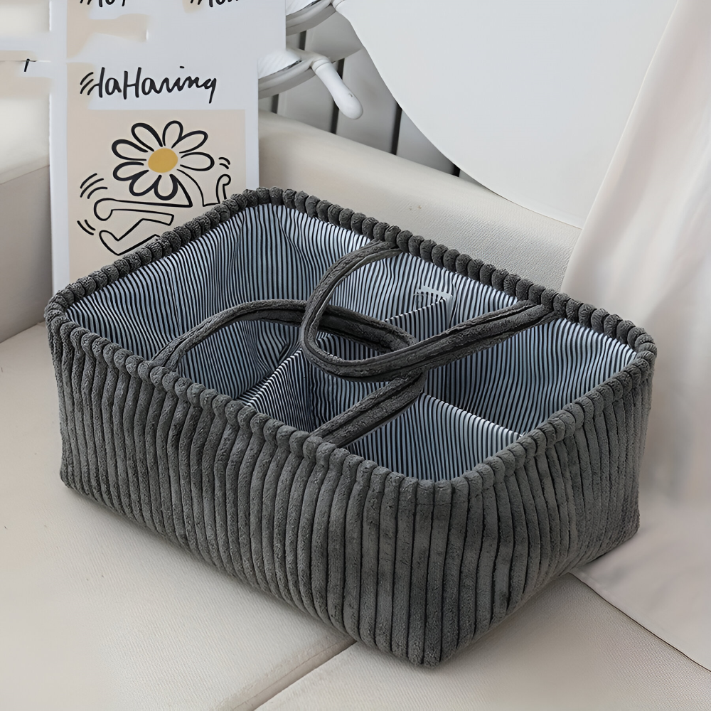 Storage Basket | Open Frame | Fabric Bin That Holds Shape | HomeCaddy