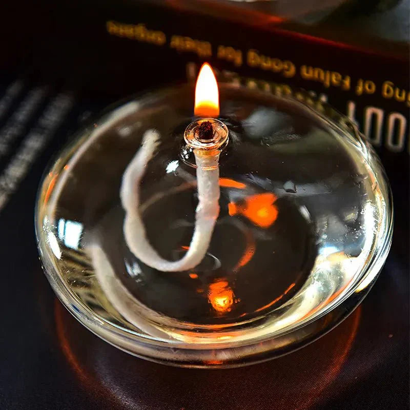 Glass Lantern Oil Light