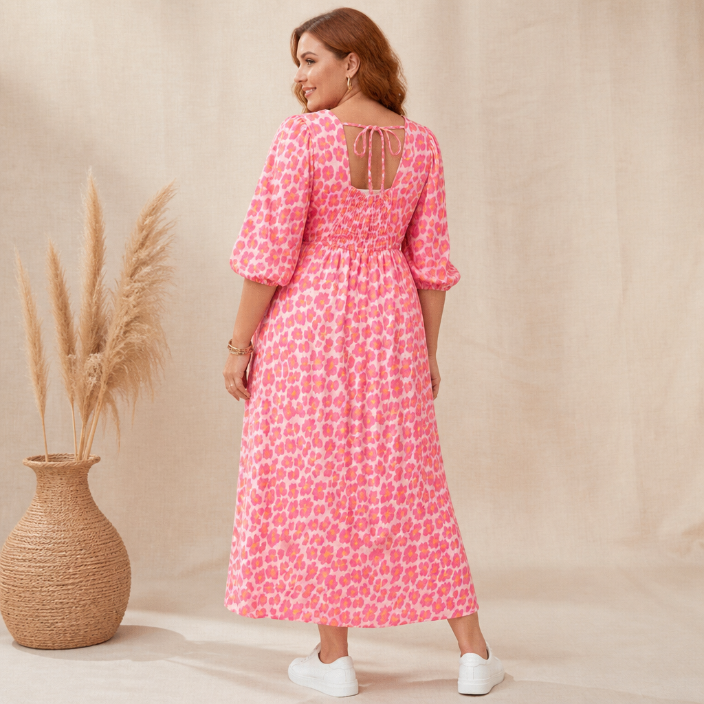 VeloraCharm™ Animal Print Midi Dress — Unleash Effortless Confidence and Flawless Fit All Day Long