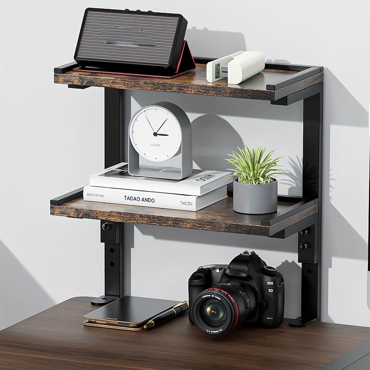 SmartClip - Dual-Tier Desk Organizer for Streamlined Workspaces