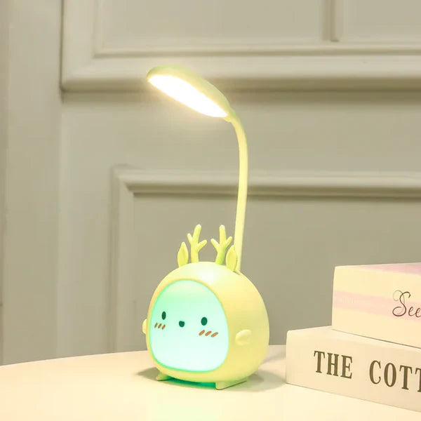 Cartoon LED Table Lamp with Flexible Neck – Gentle Light for Eye Ease