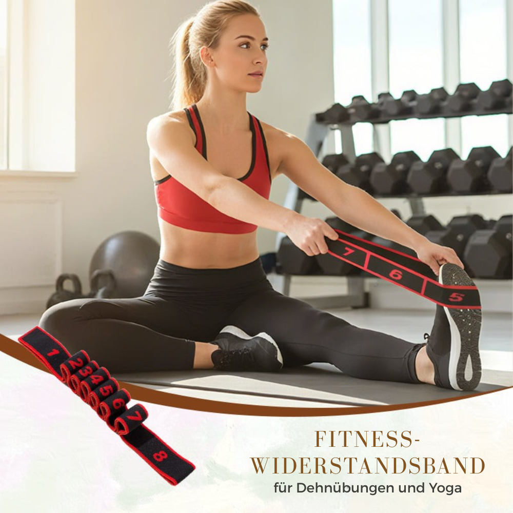 8-Segment Resistance Bands for Stretching, Yoga, and Strength Workouts