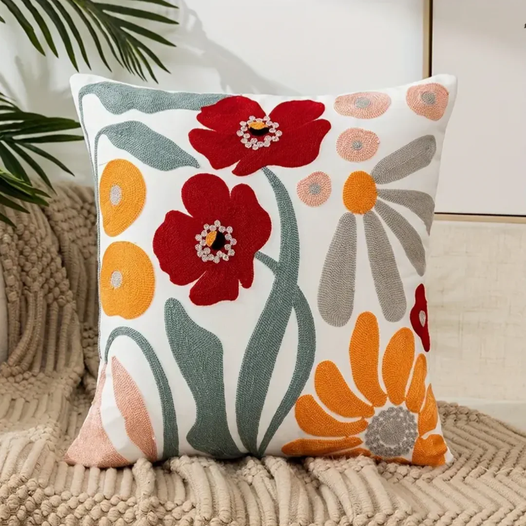Charming Floral Throw Pillow for Cozy Living Spaces