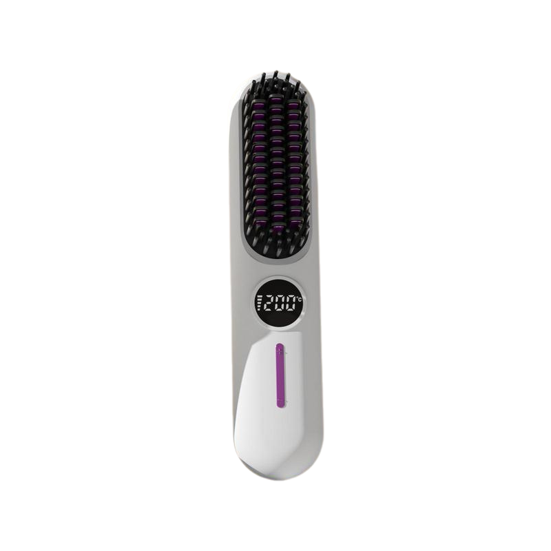 Temperature Display Cordless Hair Straightening Brush