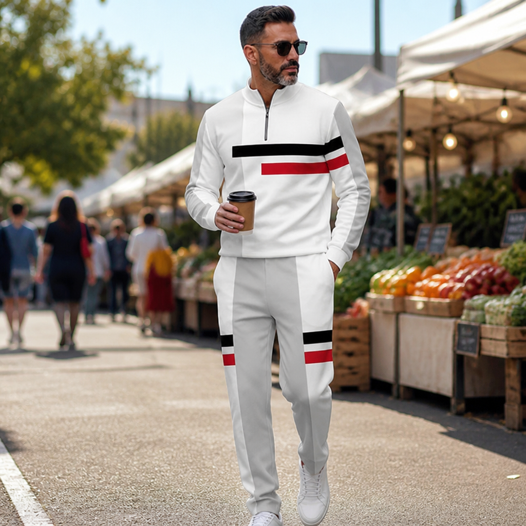 Dominex™ Half-Zip Tracksuit Set — Command Every Move with Effortless Style and All-Day Comfort