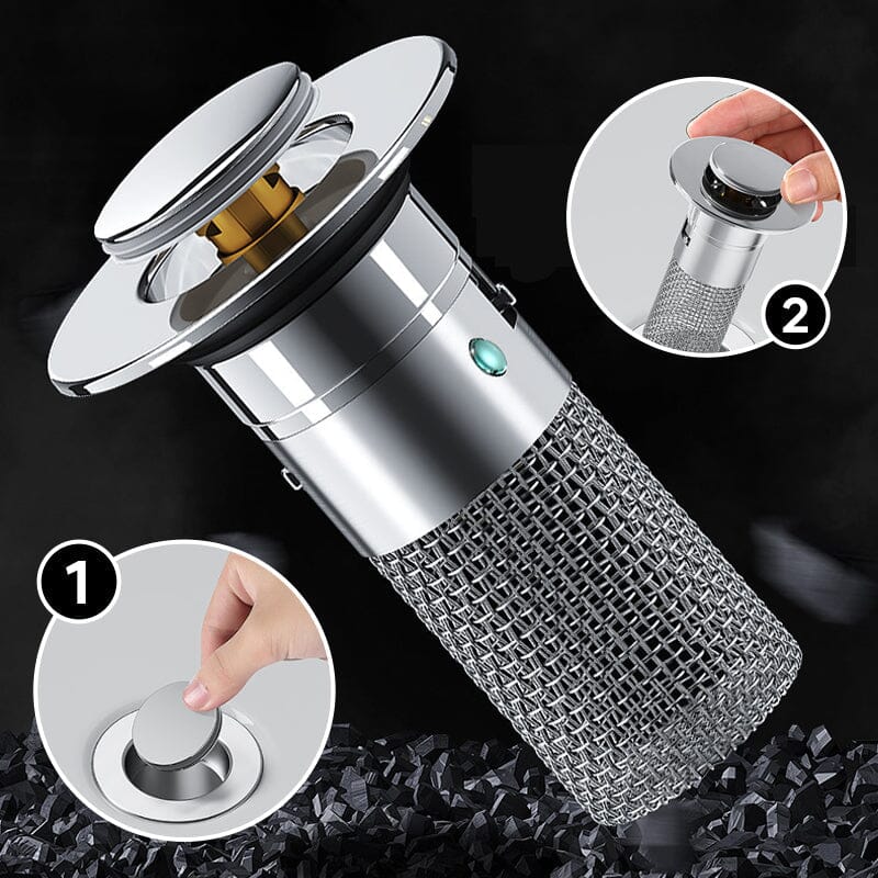 Pop-up Mechanism Drain Filter in Stainless Steel