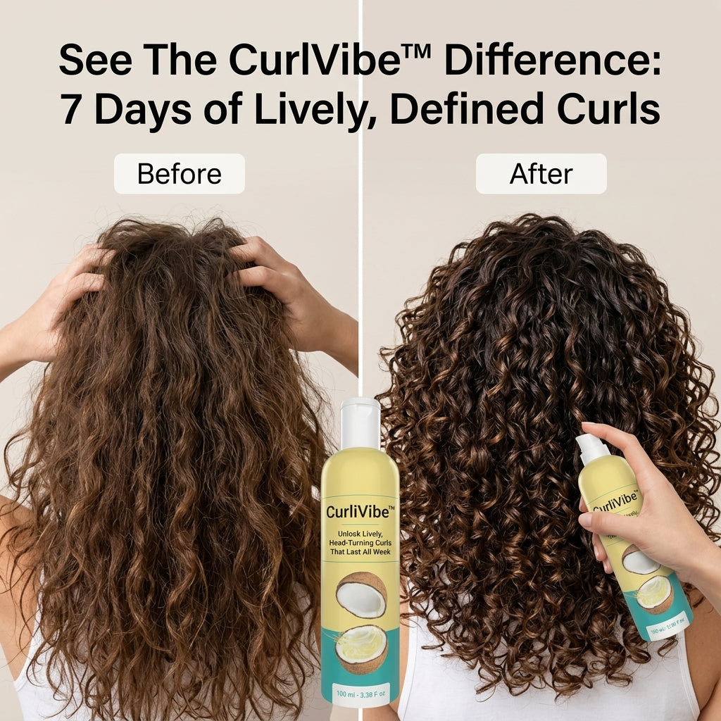 CurliVibe™ — Unlock Lively, Head-Turning Curls That Last All Week
