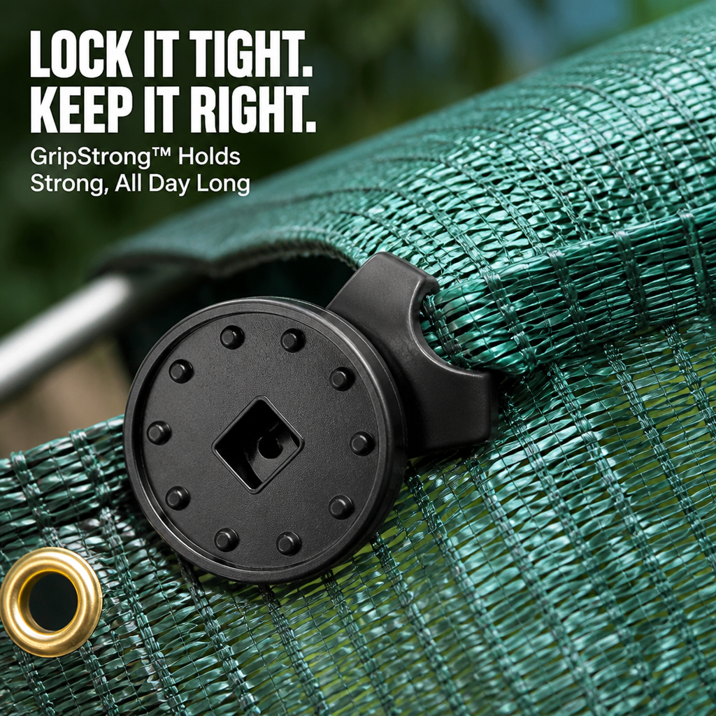 GripStrong™ — Lock Your Shade Fabrics Tight for Lasting Peace of Mind and Total Weather Defense