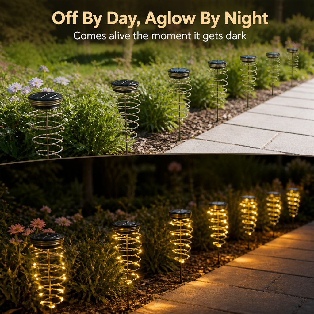 LumeSpiral™ — Transform Your Evenings with Effortless, Golden Outdoor Glow
