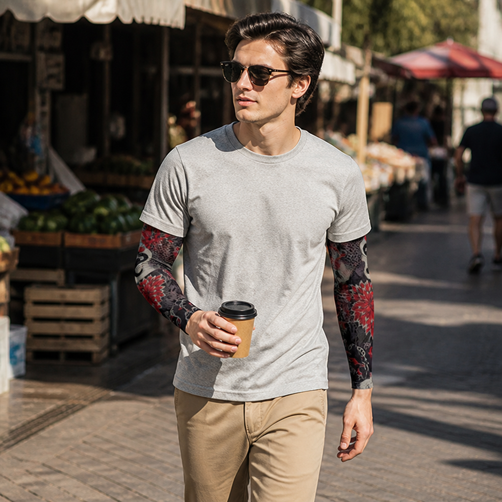 SlipSkin™ — Flaunt Fierce Tattoo Style with All-Day Sun Armor