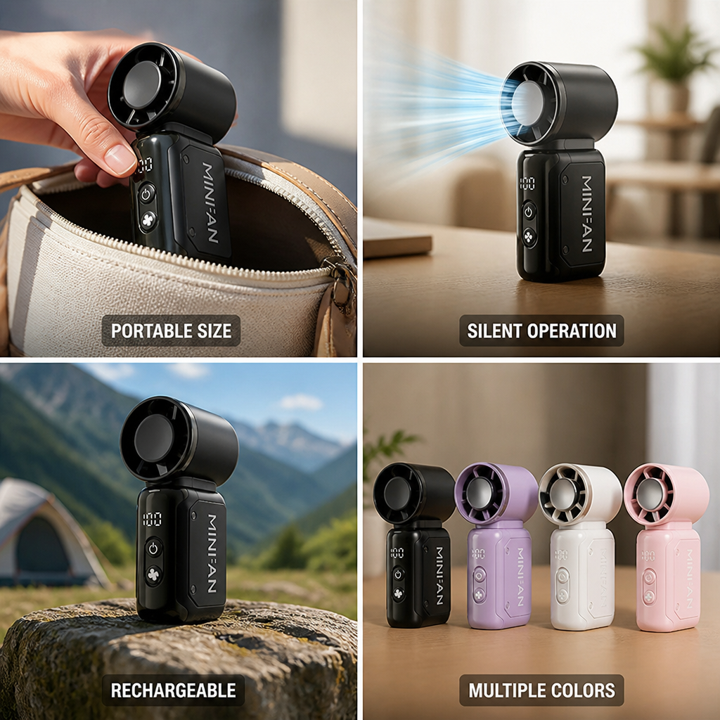 Silent Bladeless Rechargeable Handheld Fan