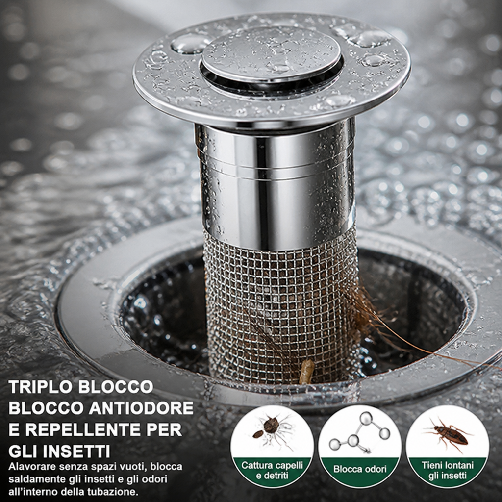 PureGuard™ Stainless Floor Drain Filter — Keep Drains Fresh, Clear, and Pest-Free Without the Hassle