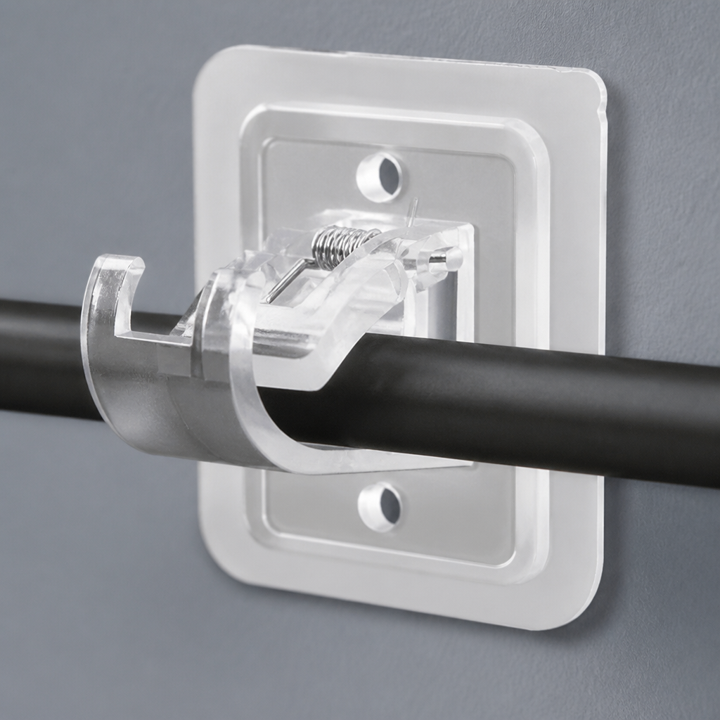 GlideMount™ — Hang Curtains Perfectly with Zero Damage or Drills