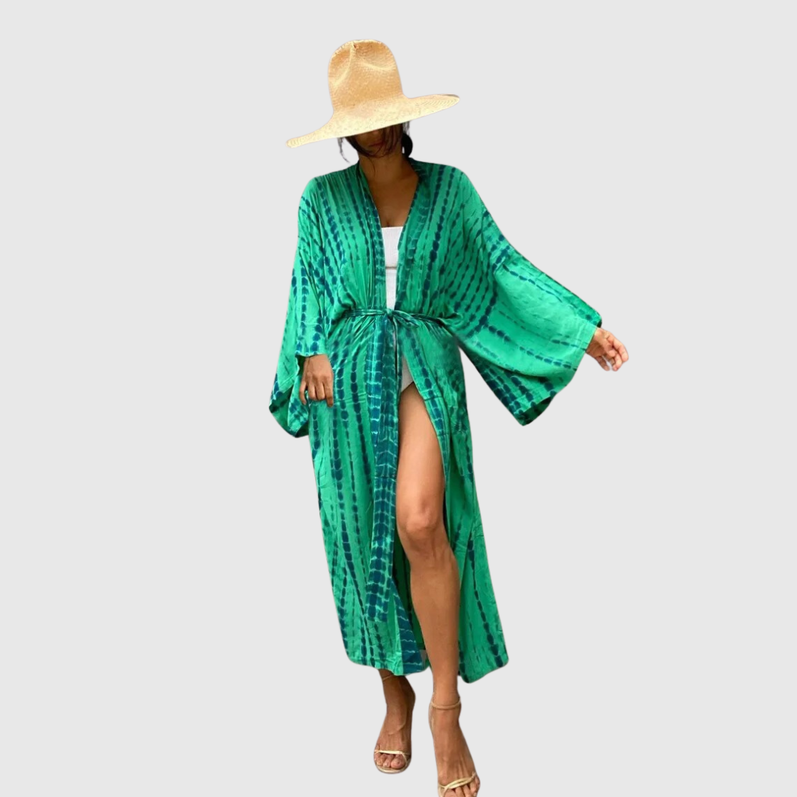 Beach Kimono Cover-Up in Tie Dye Design