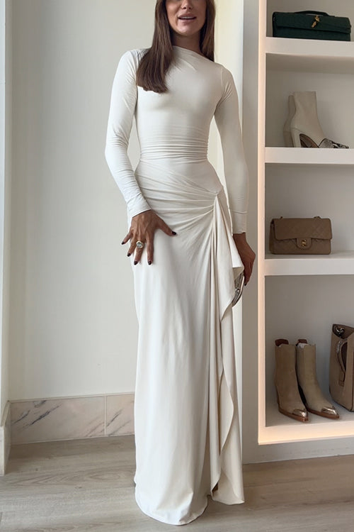 CelestiaDrift™ Draped Slit Maxi Dress — Unleash Your Inner Glamour and Own Every Room