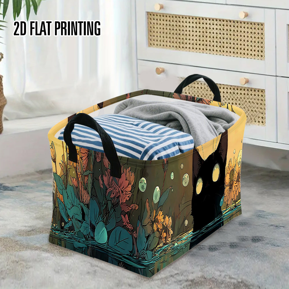 Feline Chic Storage Basket - Modern Organization Made Easy
