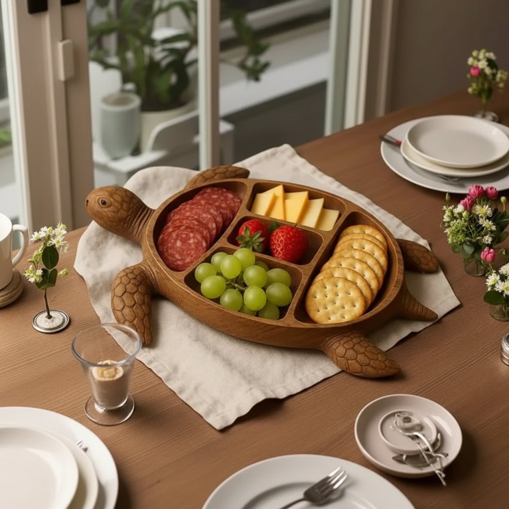 Snack Tray | Solid Wood Platter | Animal Motif | NaturKueche