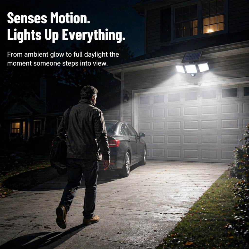 LumaRay™ — Illuminate Every Shadowy Spot With 270° of Solar Motion-Sensing Light