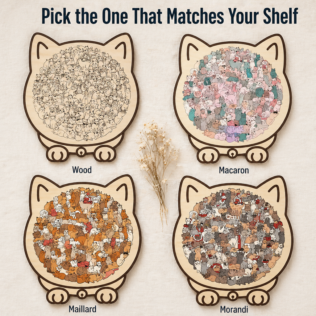 WhiskerCraft™ — Assemble a Giant Cat from 135 Mini Cats in Just One Evening