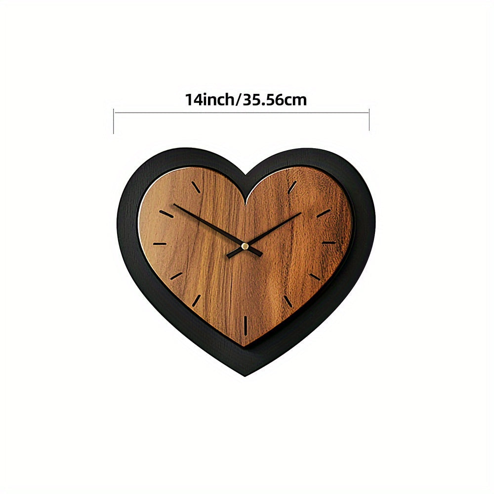 Heartfelt Elegance – Rustic Wooden Wall Clock