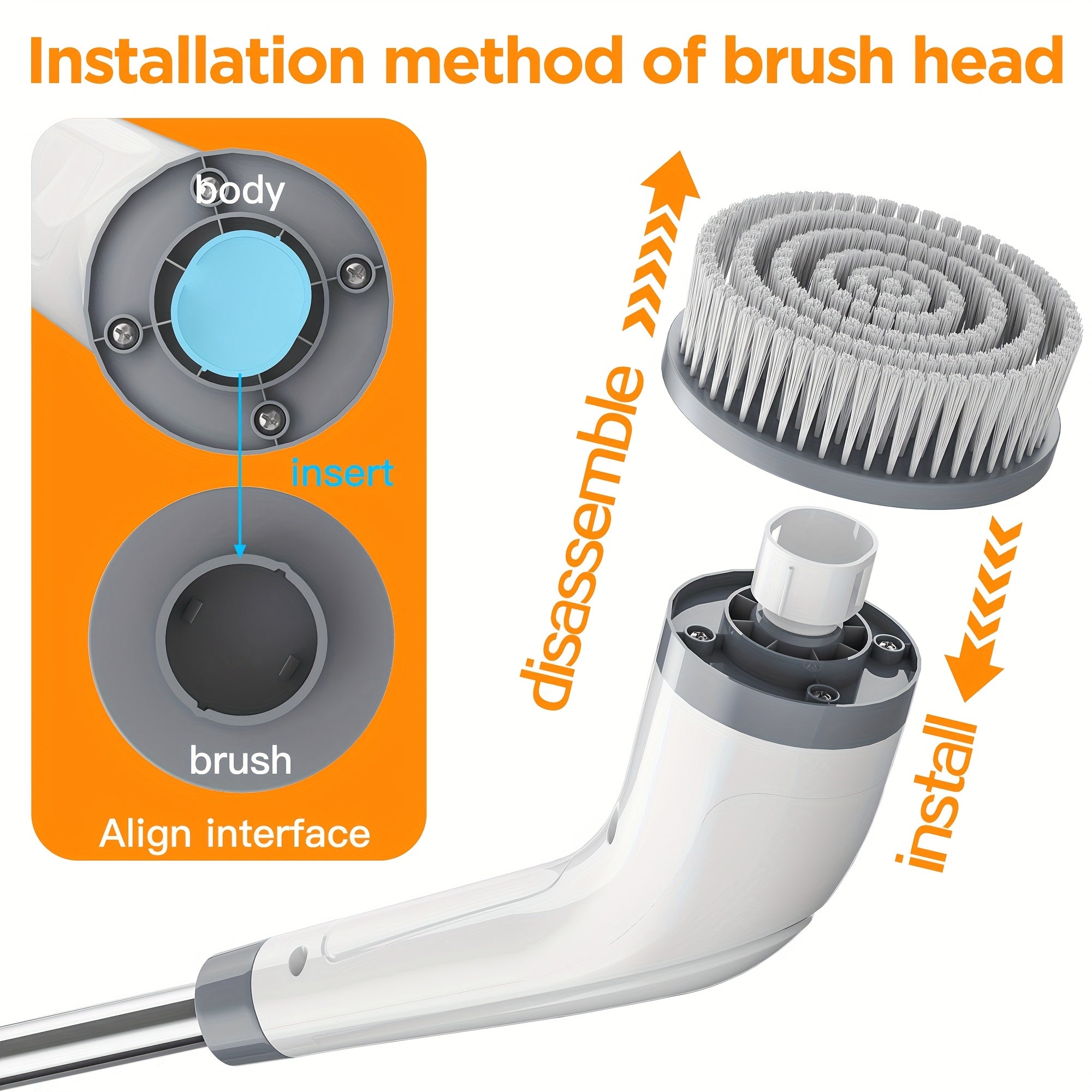 EazyClean - Cordless Electric Scrubbing Tool with Extendable Grip