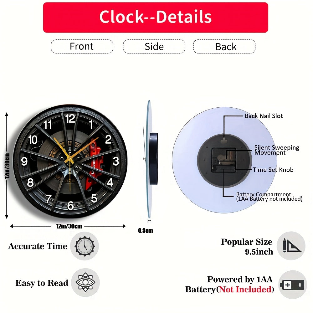AutoChrono – Stylish 2D Wall Clock for Car Lovers