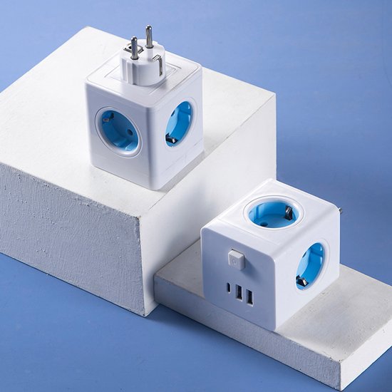 Power Cube Extension with 4 Sockets and USB Charging Ports