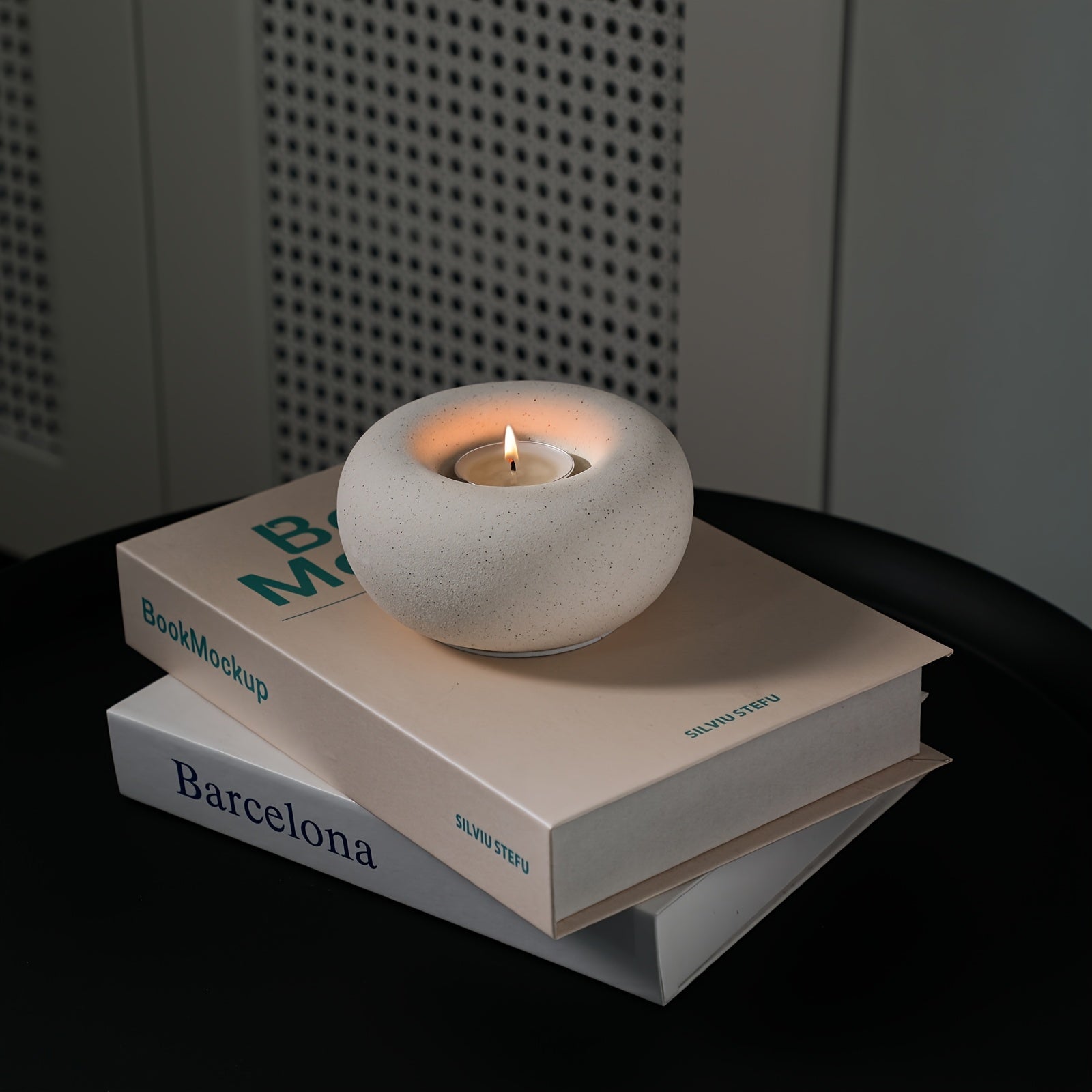 Elegant White Ceramic Candle Holder for Stylish Decor