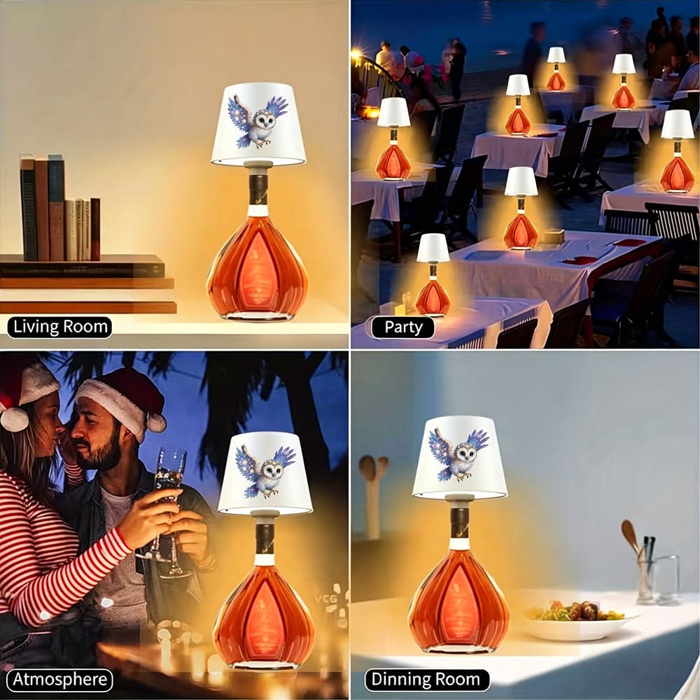 Multifunctional Owl Design LED Table Lamp - Bottle Style