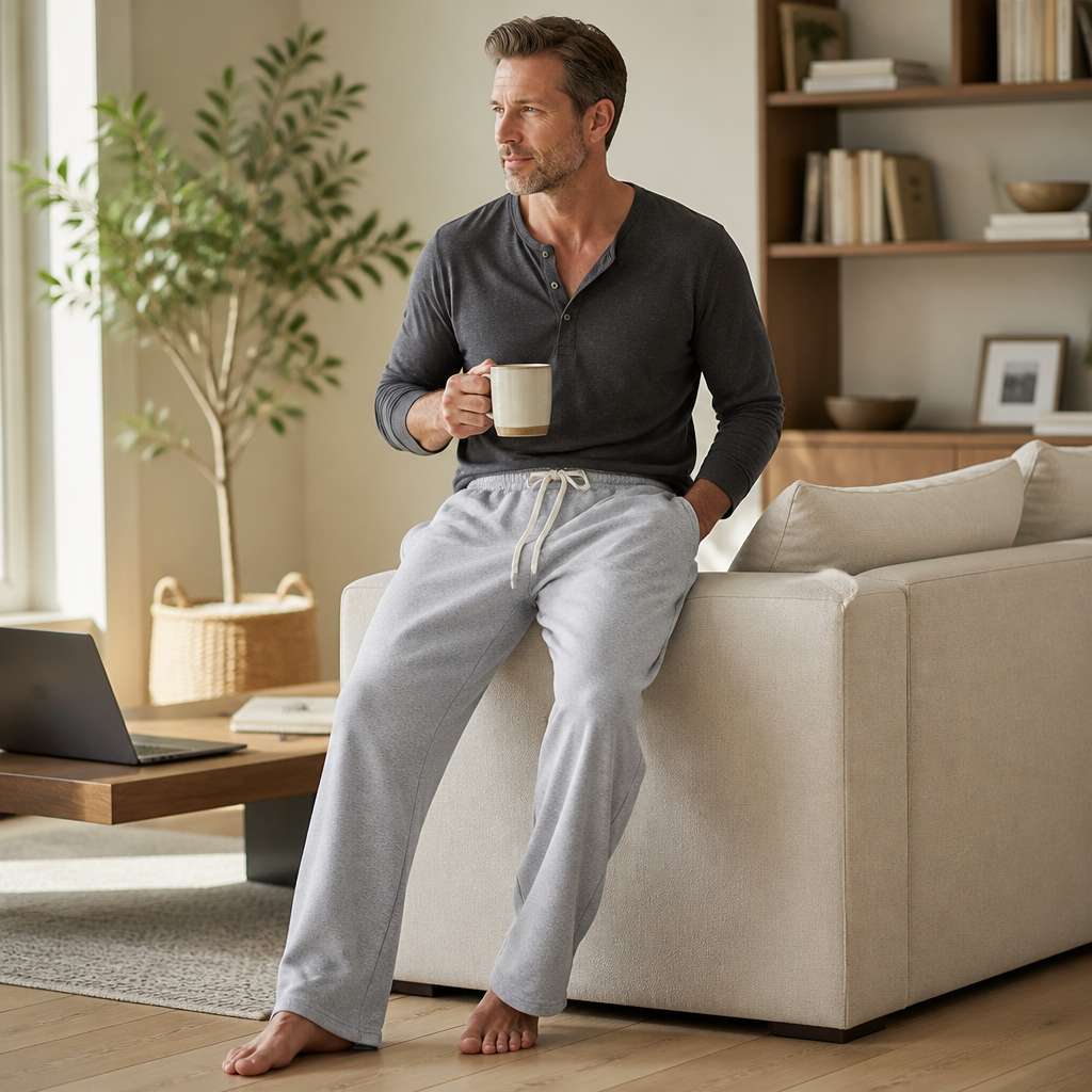 VeroStride™ – Loose-Fit Drawstring Lounge Pants Featuring Side Pockets