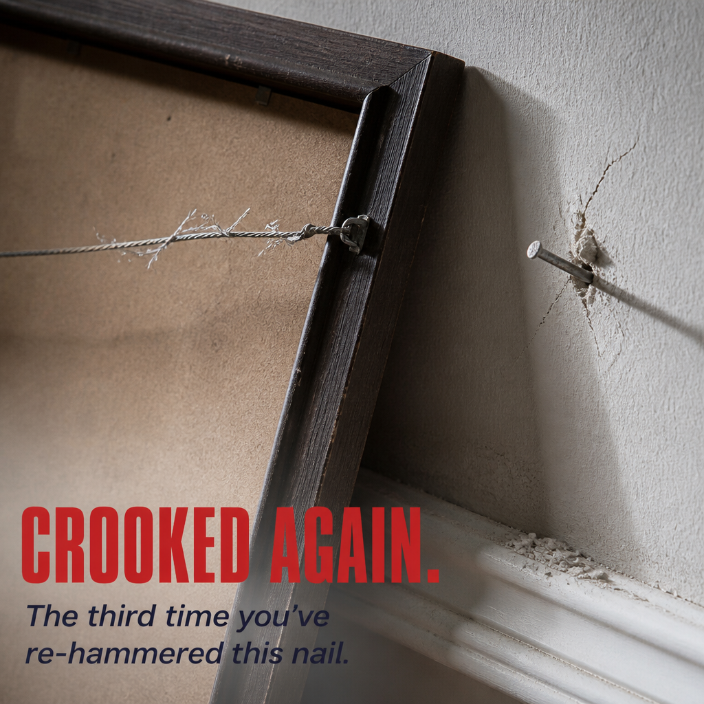 SteadiLatch™ — Lock Your Frames Perfectly Straight for Stunning, Stress-Free Walls