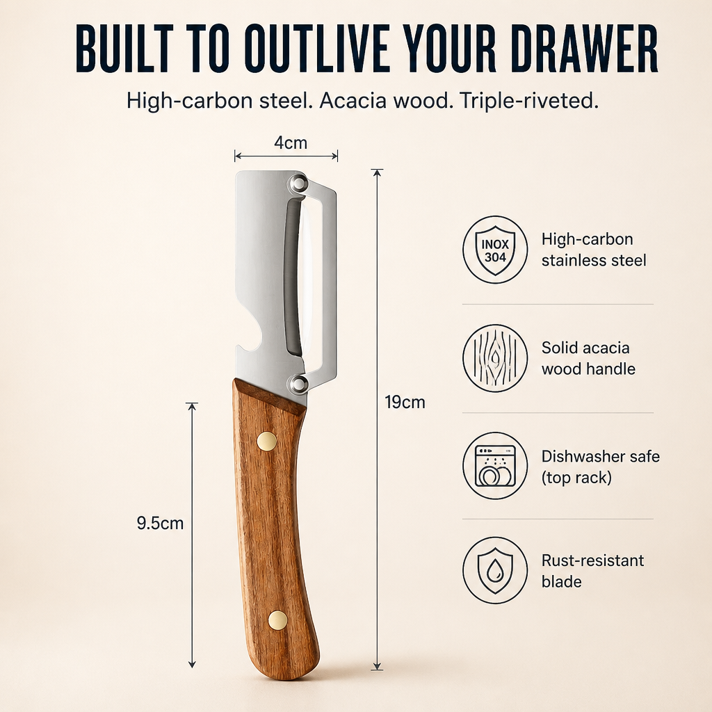 SliceSwift™ — Breeze Through Pumpkin, Potato & Apple Skins in Seconds