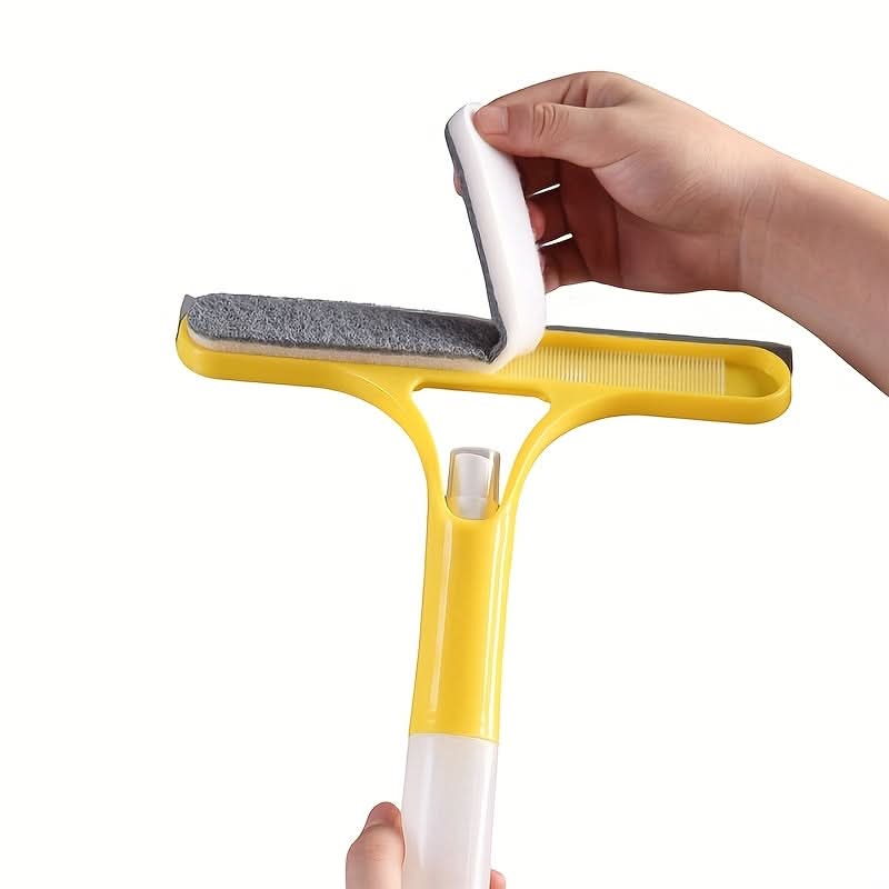 3-in-1 Scraper for Windows and Mirrors with Detachable Microfiber Cloth