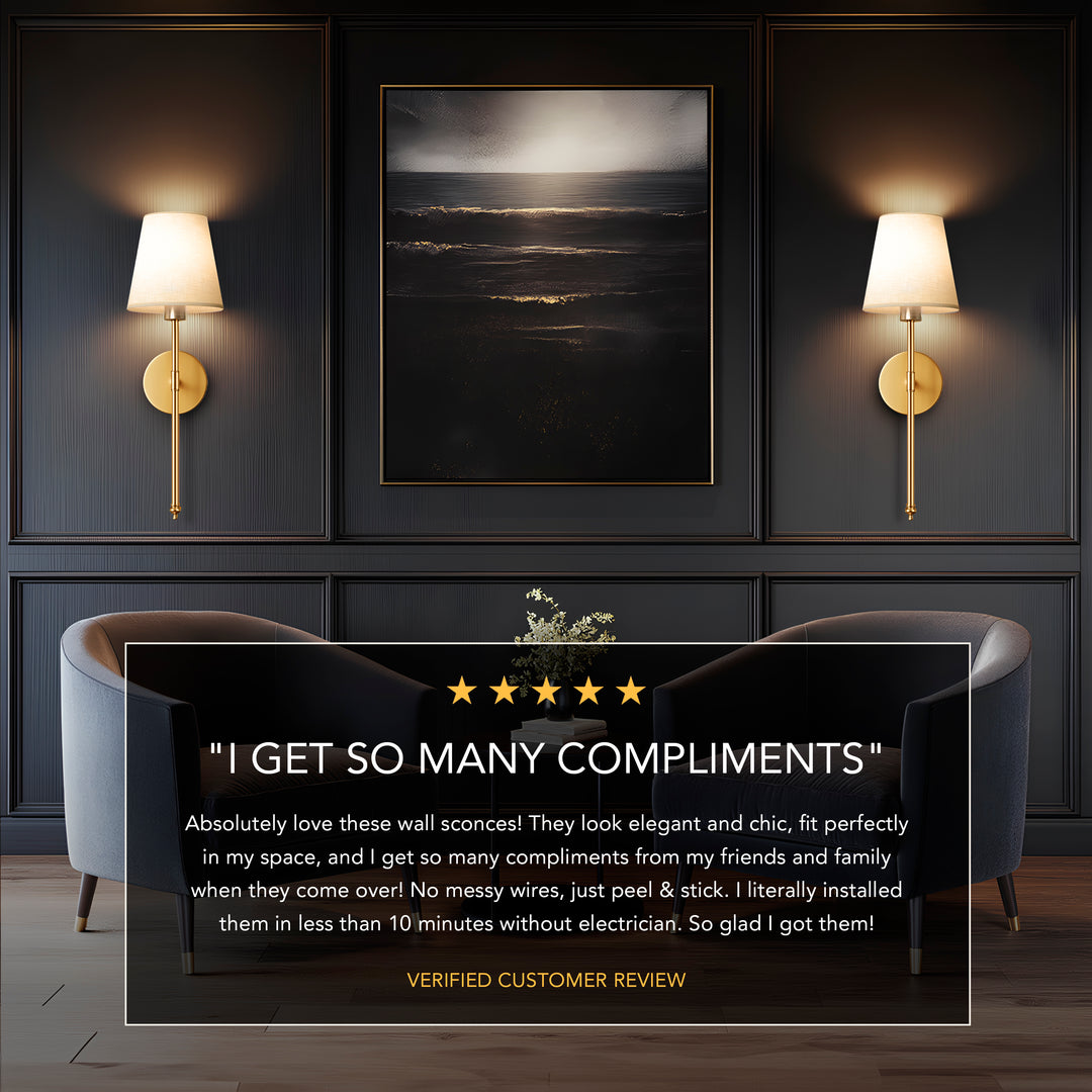 Cordless Wall Light with Remote – No-Drill Setup