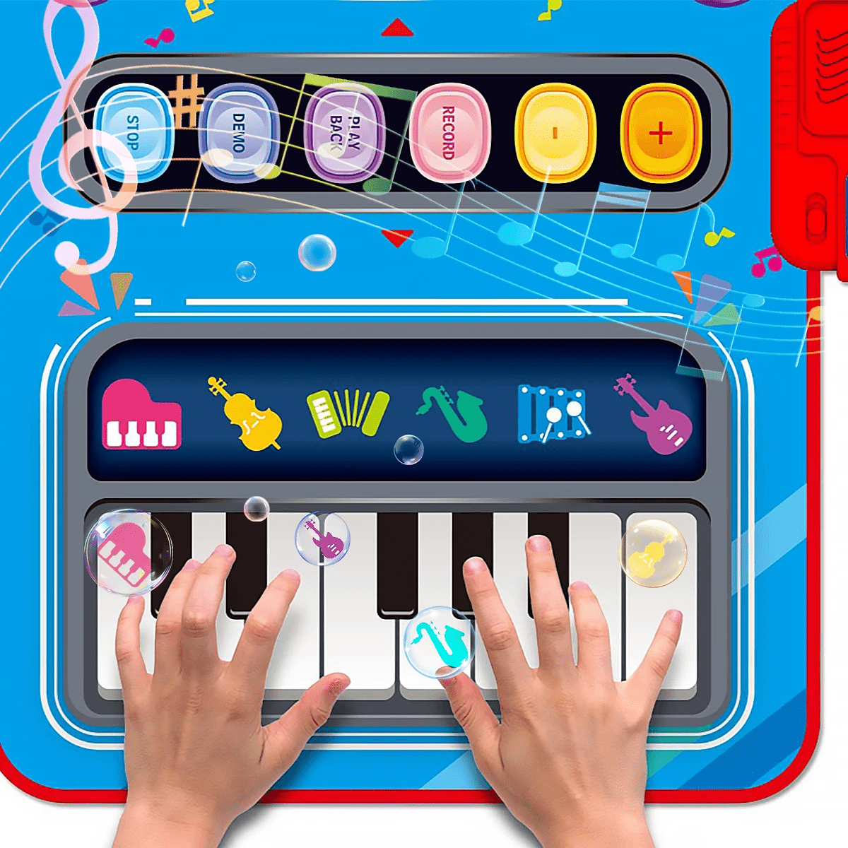 Musical Adventure Mat for Kids Featuring 5 Instruments