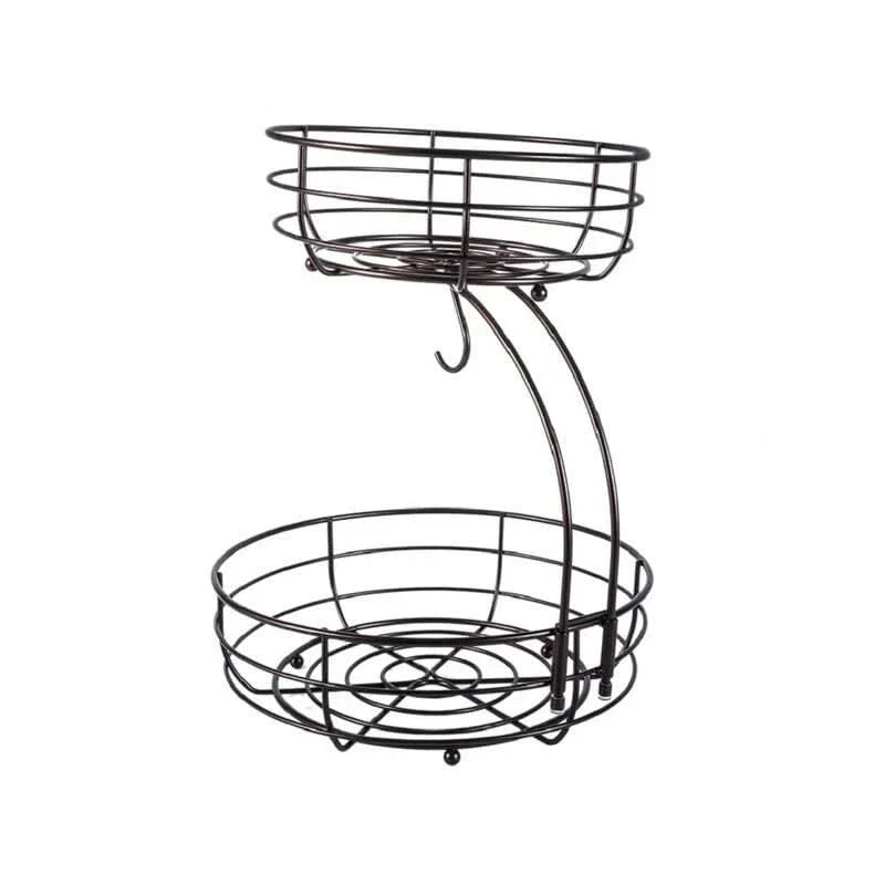 Two-Tier Kitchen Fruit Basket for Storing Fresh Produce
