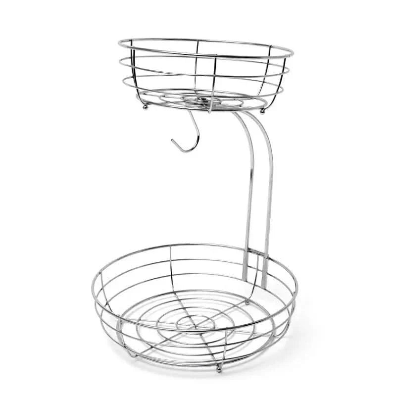 Two-Tier Kitchen Fruit Basket for Storing Fresh Produce