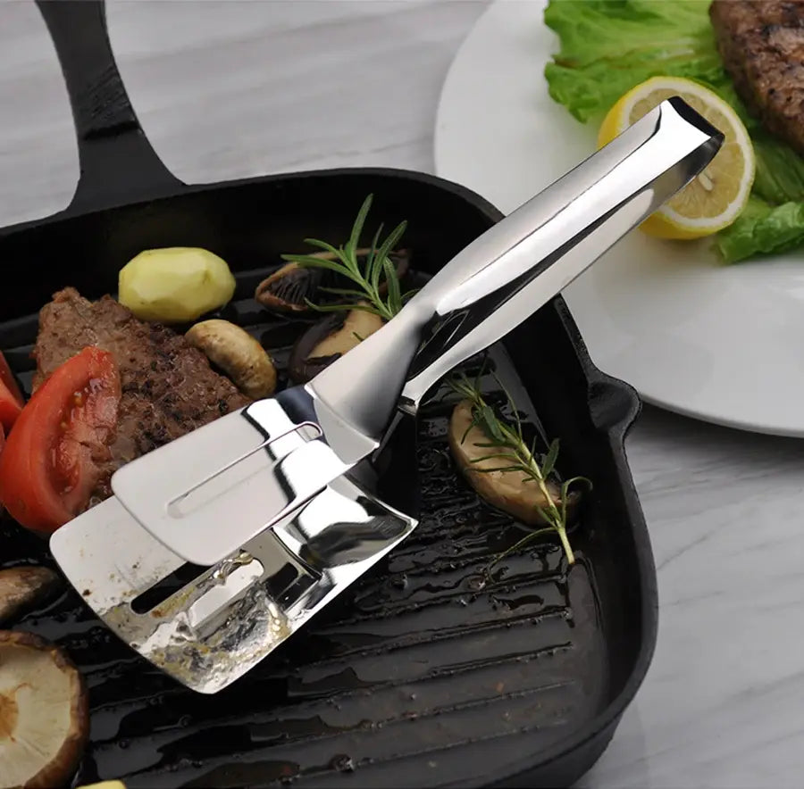 Reversible 2-in-1 Grabber Tool in Stainless Steel – Flip and Grasp