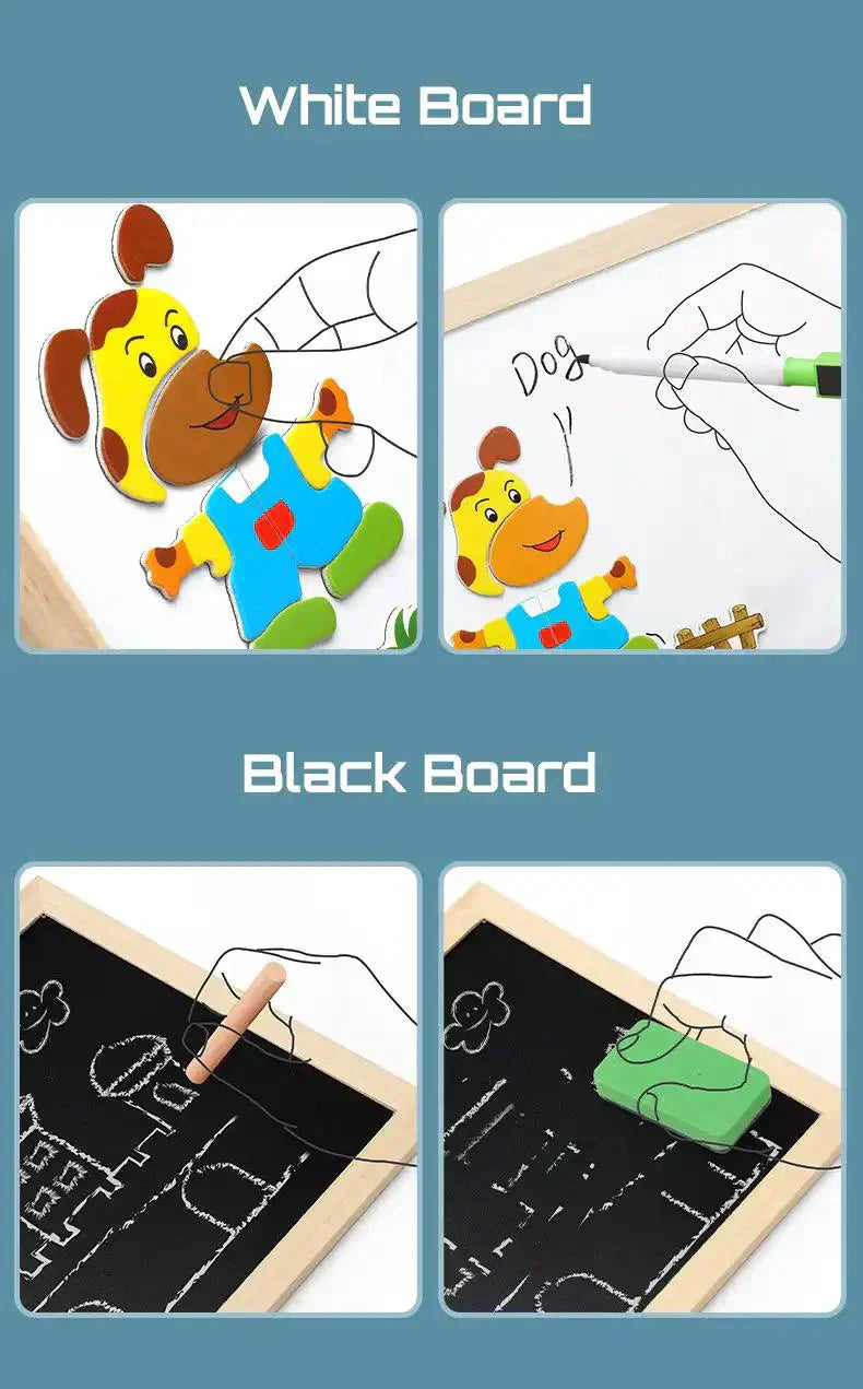 Dual-Function Creative Drawing Board for Kids – Reusable Art Tool
