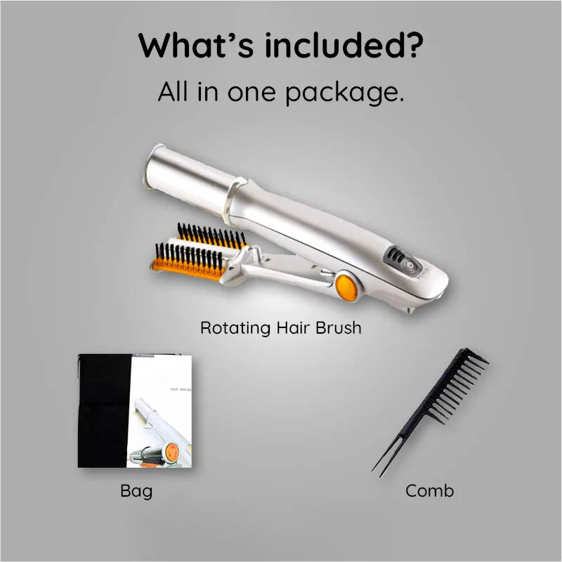 Dual Function Rotating Brush for Effortless Hair Styling