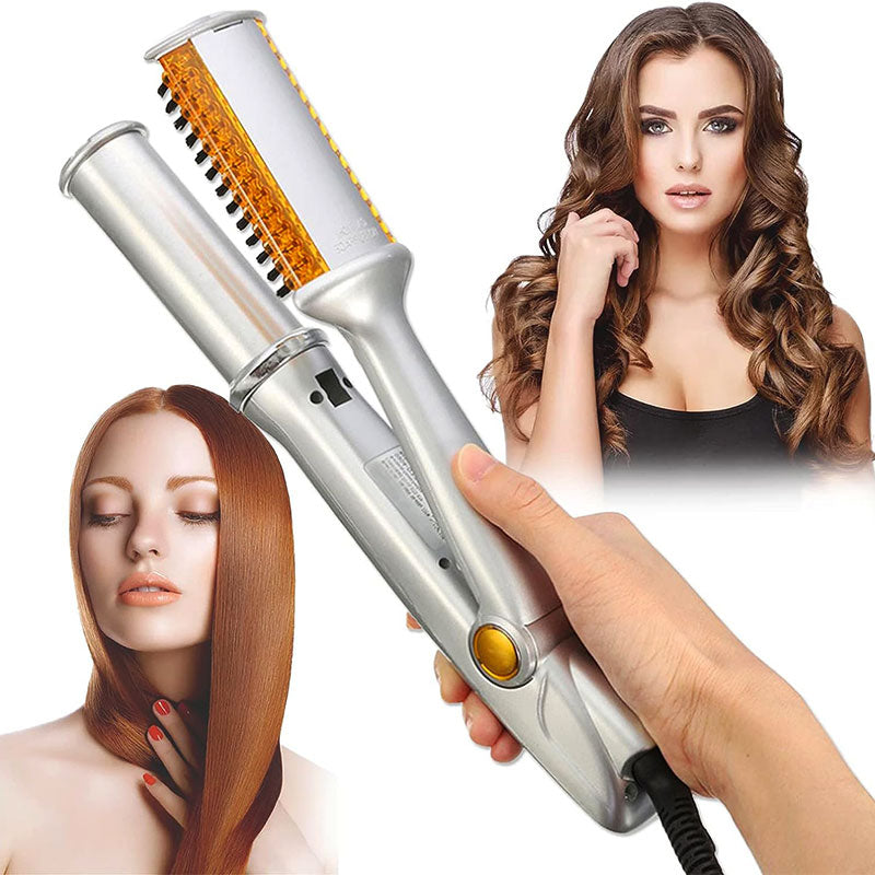 Dual Function Rotating Brush for Effortless Hair Styling