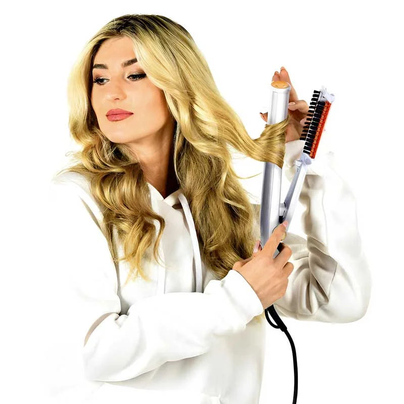 Dual Function Rotating Brush for Effortless Hair Styling