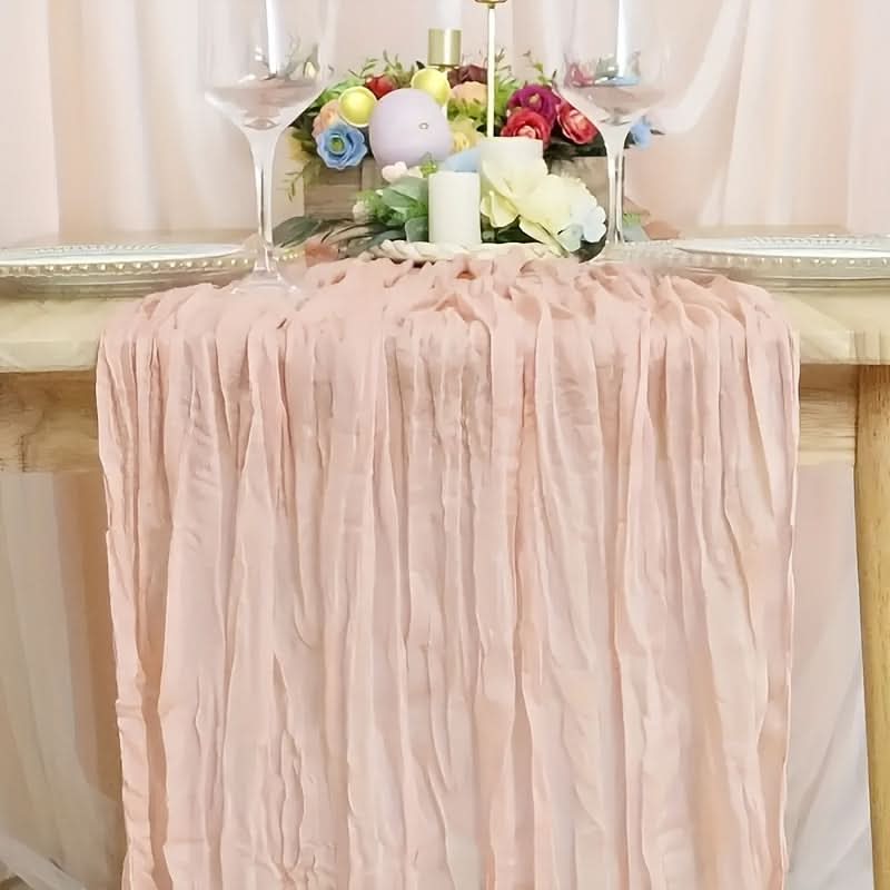 Crinkled Cheese Tablecloth for Stylish Boho and Holiday Decor