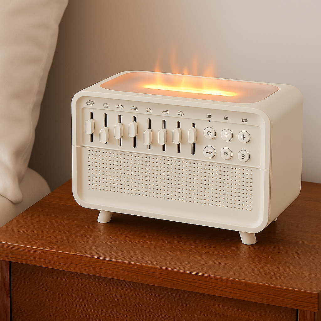 Tranquil Sound Oasis: USB White Noise Device with Humidifier & Light