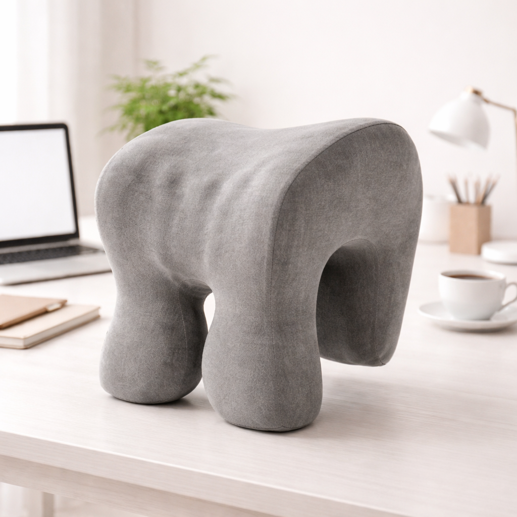 Versatile Memory Foam Head Support Cushion with Velvet Cover