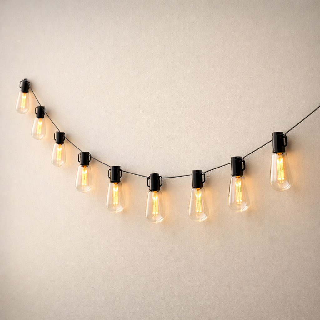 Eco-Friendly Solar Patio Lights with Adjustable Hanging Options