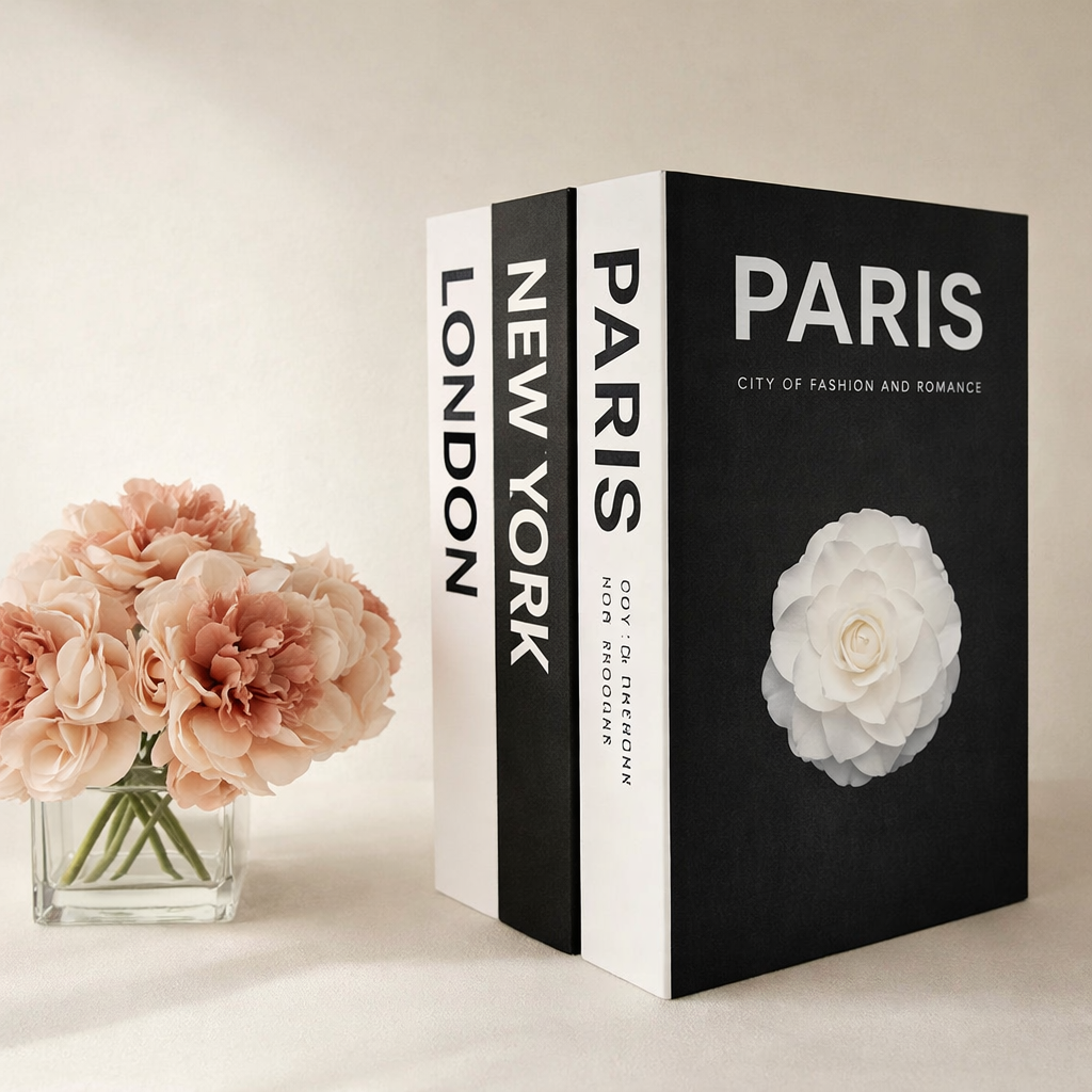Chic Faux Book Trio for Elegant Home Styling